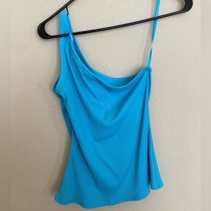 Black House | White Market Large one shoulder blue tank. Worn once.